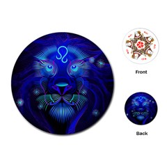 Sign Leo Zodiac Playing Cards (round) 