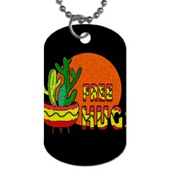 Cactus - Free Hugs Dog Tag (two Sides) by Valentinaart