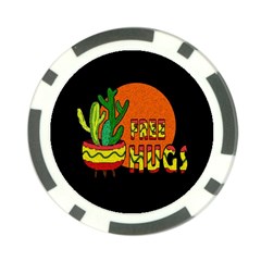 Cactus - Free Hugs Poker Chip Card Guard by Valentinaart