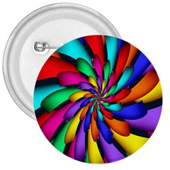 Star Flower Color Rainbow 3  Buttons