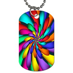 Star Flower Color Rainbow Dog Tag (two Sides) by Mariart