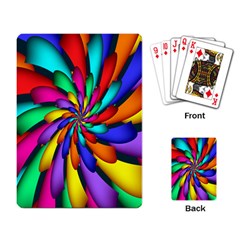 Star Flower Color Rainbow Playing Card by Mariart