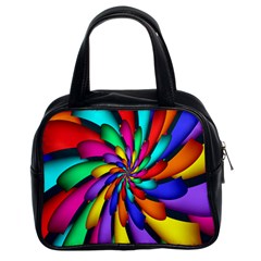 Star Flower Color Rainbow Classic Handbags (2 Sides) by Mariart