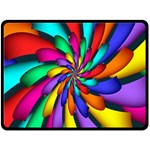 Star Flower Color Rainbow Fleece Blanket (Large)  80 x60  Blanket Front