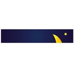 Star Moon Good Night Blue Sky Yellow Light Flano Scarf (large)