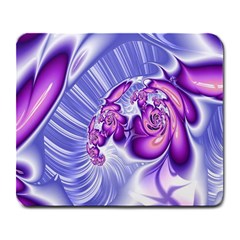 Space Stone Purple Silver Wave Chevron Large Mousepads