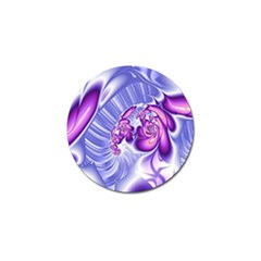 Space Stone Purple Silver Wave Chevron Golf Ball Marker (4 pack)