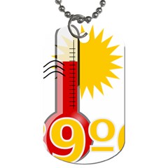 Thermometer Themperature Hot Sun Dog Tag (one Side)