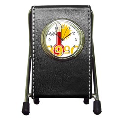 Thermometer Themperature Hot Sun Pen Holder Desk Clocks by Mariart