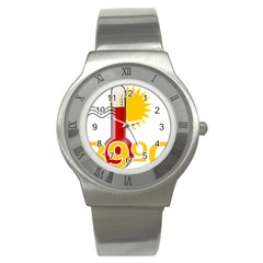 Thermometer Themperature Hot Sun Stainless Steel Watch