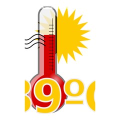 Thermometer Themperature Hot Sun Shower Curtain 48  X 72  (small) 