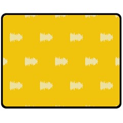 Waveform Disco Wahlin Retina White Yellow Fleece Blanket (Medium) 