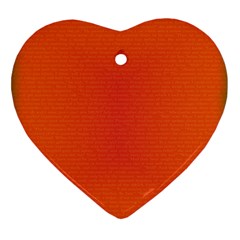 Scarlet Pimpernel Writing Orange Green Ornament (heart) by Mariart