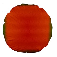 Scarlet Pimpernel Writing Orange Green Large 18  Premium Flano Round Cushions