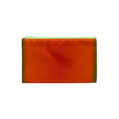 Scarlet Pimpernel Writing Orange Green Cosmetic Bag (xs) by Mariart