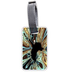 Silver Gold Hole Black Space Luggage Tags (two Sides)