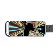 Silver Gold Hole Black Space Portable Usb Flash (one Side)