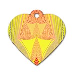 Wave Chevron Plaid Circle Polka Line Light Yellow Red Blue Triangle Dog Tag Heart (Two Sides) Front