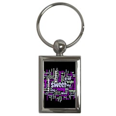 Writing Color Rainbow Sweer Love Key Chains (rectangle)  by Mariart