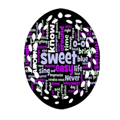 Writing Color Rainbow Sweer Love Oval Filigree Ornament (two Sides) by Mariart