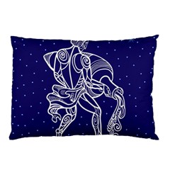 Aquarius Zodiac Star Pillow Case by Mariart