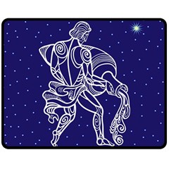Aquarius Zodiac Star Fleece Blanket (medium) 
