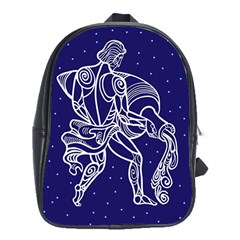 Aquarius Zodiac Star School Bags (xl)  by Mariart