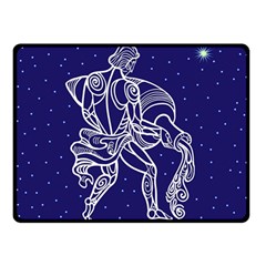 Aquarius Zodiac Star Double Sided Fleece Blanket (small)  by Mariart