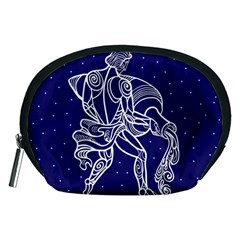 Aquarius Zodiac Star Accessory Pouches (medium)  by Mariart