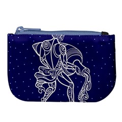 Aquarius Zodiac Star Large Coin Purse by Mariart