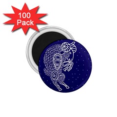 Aries Zodiac Star 1 75  Magnets (100 Pack) 