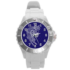 Aries Zodiac Star Round Plastic Sport Watch (l) by Mariart