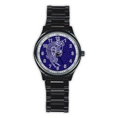 Aries Zodiac Star Stainless Steel Round Watch by Mariart