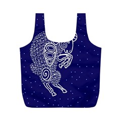 Aries Zodiac Star Full Print Recycle Bags (m)  by Mariart