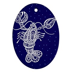 Cancer Zodiac Star Ornament (oval)