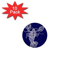 Cancer Zodiac Star 1  Mini Buttons (10 Pack) 