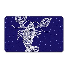 Cancer Zodiac Star Magnet (rectangular) by Mariart