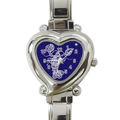 Cancer Zodiac Star Heart Italian Charm Watch by Mariart