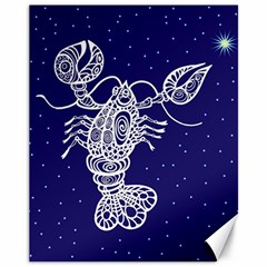 Cancer Zodiac Star Canvas 11  X 14   by Mariart