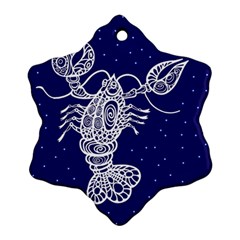 Cancer Zodiac Star Ornament (snowflake)
