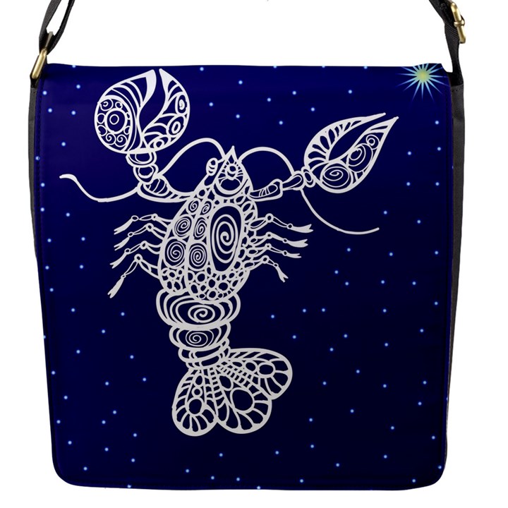 Cancer Zodiac Star Flap Messenger Bag (S)