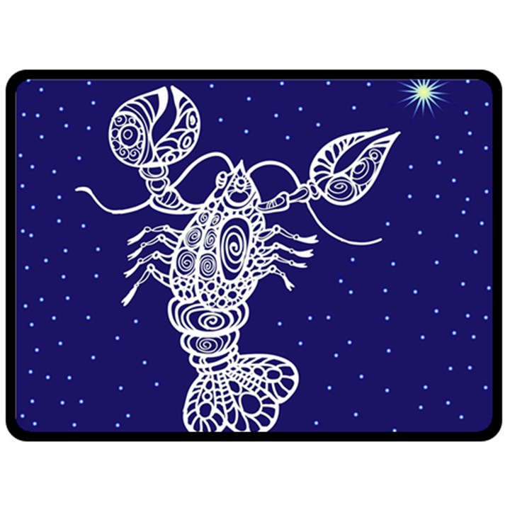 Cancer Zodiac Star Double Sided Fleece Blanket (Large) 