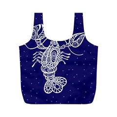 Cancer Zodiac Star Full Print Recycle Bags (m)  by Mariart