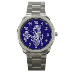 Capricorn Zodiac Star Sport Metal Watch by Mariart