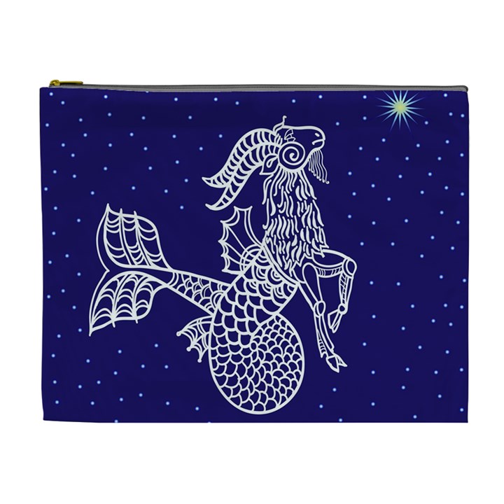 Capricorn Zodiac Star Cosmetic Bag (XL)