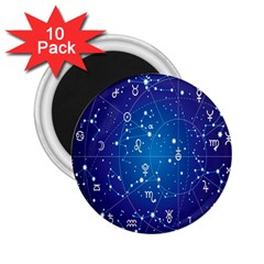 Astrology Illness Prediction Zodiac Star 2 25  Magnets (10 Pack) 
