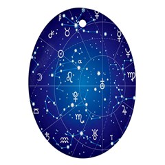 Astrology Illness Prediction Zodiac Star Oval Ornament (two Sides) by Mariart