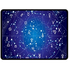 Astrology Illness Prediction Zodiac Star Fleece Blanket (large)  by Mariart
