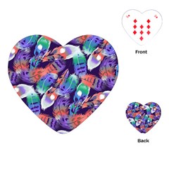 Bird Feathers Color Rainbow Animals Fly Playing Cards (heart) 
