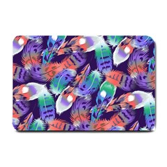 Bird Feathers Color Rainbow Animals Fly Small Doormat  by Mariart